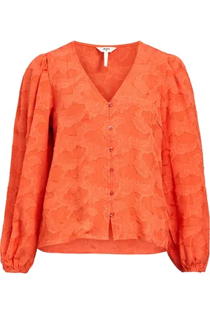 Object De Blouse Suki van is een stijlvolle dames blouse lm met een effen patroon
