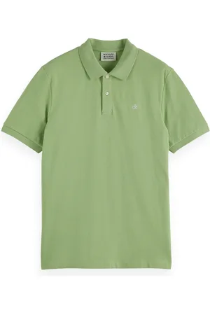 Scotch&Soda De polo van biedt een casual stijl met een opstaande kraag en ribgebreide mouwboorden