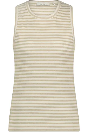 NUKUS De Top Stefania Stripes van is een casual dames top zonder mouwen, gemaakt van zacht katoen
