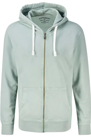 Superdry De Sweatvest Classic Ziphood van is een stijlvol vest met een effen patroon