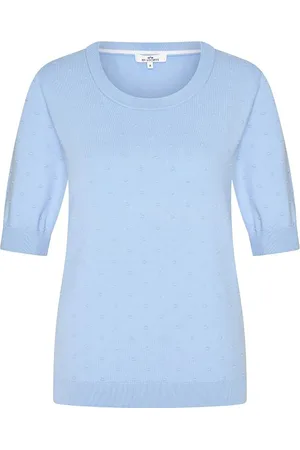 HV SOCIETY De Top Jamie van is een casual en stijlvolle dames top met een ronde halslijn en korte mouwen