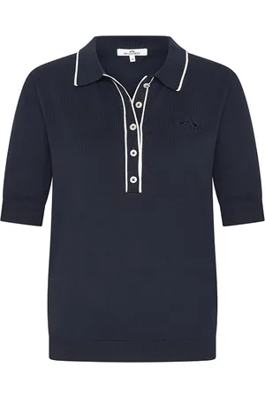 HV SOCIETY De Polo Jazlyn van is een casual dames polo met een opstaande kraag en korte mouwen