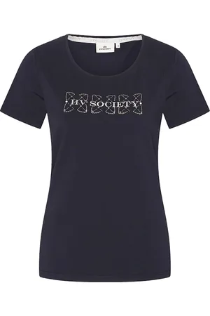 HV SOCIETY Het T-shirt Darlan van combineert casual stijl met een ronde halslijn en korte mouwen
