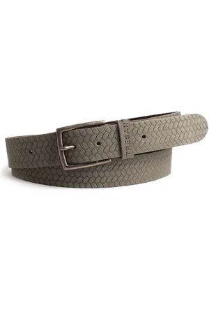 Tresanti De EMILANO | Nubuck belt van is een stijlvolle heren riem met een gevlochten patroon