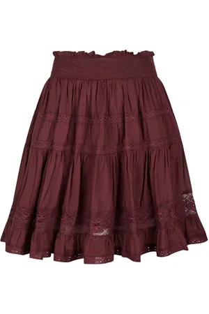 Neo Noir De Rok Callia Voile van is een bohemian stijl mini met een elastische taille, ideaal voor korte rokken