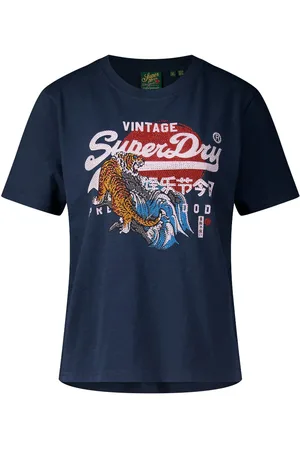 Superdry Het T-shirt VI Tokyo van is een casual dames T-shirt met een ronde hals en lange mouwen