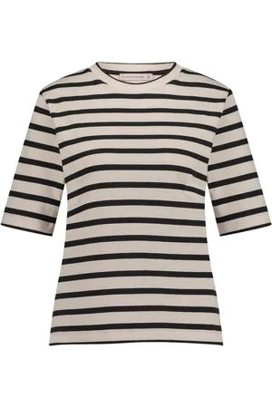 Studio Anneloes Het T-shirt Annika van is een casual dames top lange mouw met een ronde halslijn en streep patroon
