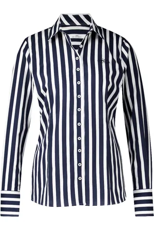 HV SOCIETY De Blouse Anou van is een casual dames blouse met een verfijnde streepprint