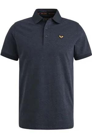 PME Legend™ Poloshirt van is een stijlvolle heren polo met een opstaande kraag en ribgebreide mouwboorden