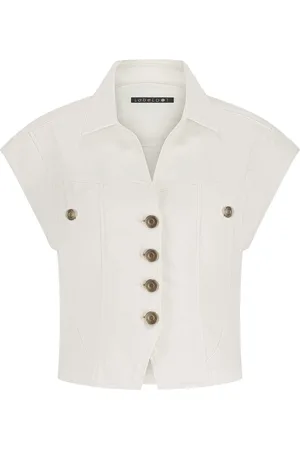 Label Dot Vest Gelia van is een stijlvol vest met een minimalistisch ontwerp