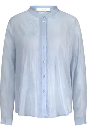 NUKUS De Rosan Blouse Embroidery van is een casual blouse met een opstaande kraag en lange mouwen