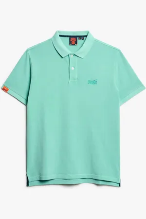 Superdry De Vint Destroy Polo van is een stijlvolle heren polo met een opstaande kraag en knoopsluiting