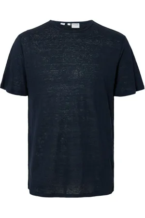 SELECTED T-shirt Bet van is een casual heren T-shirt met een effen patroon
