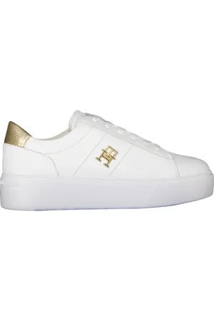 Tommy Hilfiger De Sneakers Platform Court Metallics van bieden een casual stijl met een effen patroon