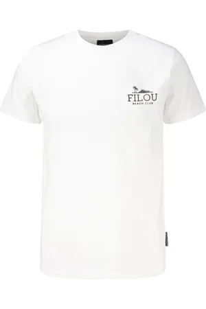 baron filou Het T-shirt Beach Club van is een stijlvol casual heren t-shirt met een ronde hals en korte mouwen