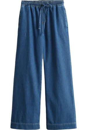 Opus Jeans Miva palazzo french van biedt een casual stijl met een elastische tailleband en koordsluiting