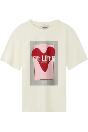POM Amsterdam Het T-shirt The Lover van is een casual dames t-shirt gemaakt van katoen