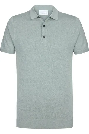 Profuomo De polo is een casual heren polo met een opstaande kraag en knoopsluiting