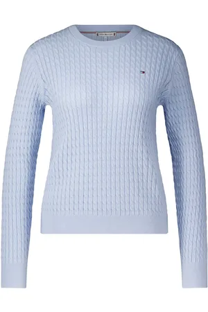 Tommy Hilfiger De Sweater Cable van is een stijlvolle dames trui met een minimalistisch ontwerp