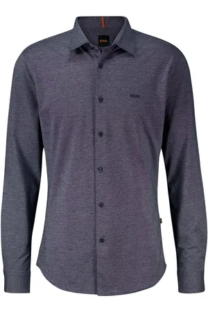HUGO BOSS Het Overhemd MySoft van is een stijlvol heren overhemd lm met een effen patroon