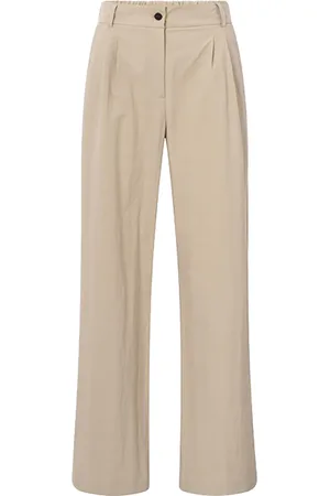 YAYA De pantalon combineert stijl en comfort met een elastische hoge taille, achterzakken en een knoop- en ritssluiting