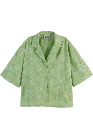 Scotch&Soda De Blouse Embroidered van is een casual dames blouse met een losse pasvorm