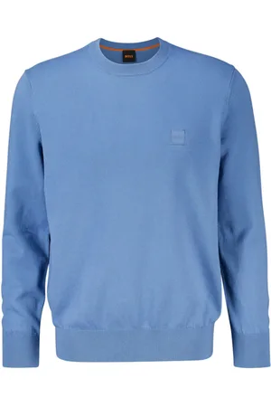 HUGO BOSS De Trui Kanovano van , een heren trui, biedt een casual stijl met een ronde hals en ribgebreide mouwboorden