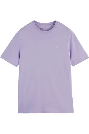 Scotch&Soda Het T-shirt Logo van is een stijlvol heren t-shirt met een ronde hals en regular pasvorm