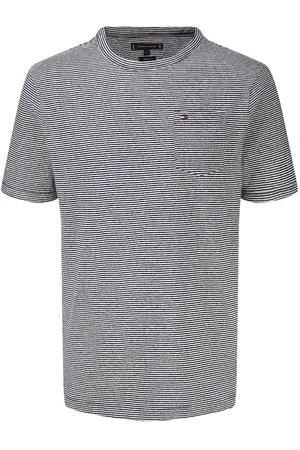 Tommy Hilfiger Het T-shirt Stripe van is een casual heren t-shirt met een ronde hals en korte mouwen