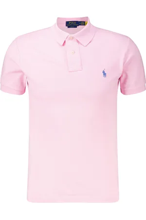 Ralph Lauren De Polo van is een casual heren polo met een effen patroon, opstaande kraag en knopen