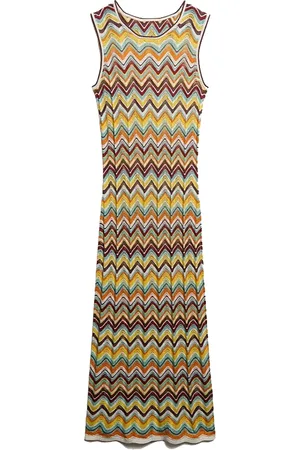Superdry De Jurk Zig Zag van is een bohemian damesjurk mouwloos met een grafisch patroon