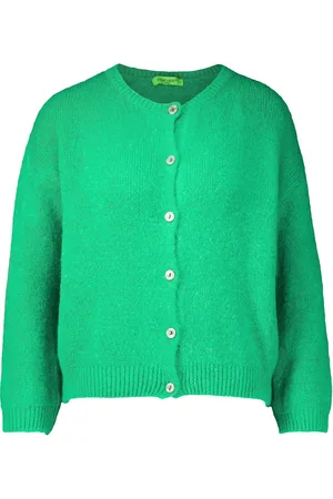 Bomont Het vestje van is een casual damesvest met een boxy fit, knopen, ronde hals en lange mouwen