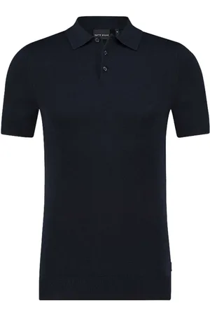 Saint Steve Het Poloshirt Chris van is een casual heren polo met een opstaande kraag en korte mouwen