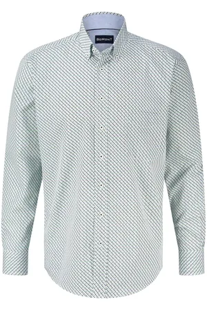 Bomont Het overhemd van , een casual heren overhemd, biedt een stijlvolle button down kraag en lange mouwen met manchetten met knopen