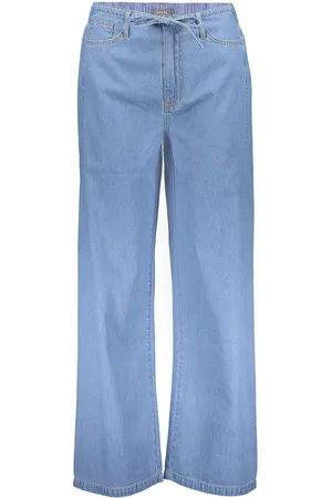 Geisha De Jeans wide van is een casual dames jeans met een elastische taille en wijde pijpen, gemaakt van comfortabel denim
