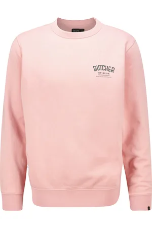 Butcher of Blue De Sweater College Crew van is een casual heren sweater met een ronde hals en ribgebreide mouwboorden