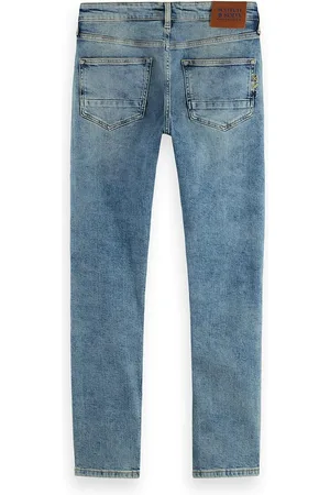 Scotch&Soda De jeans van is een heren lange broek met een casual stijl, skinny fit en effen patroon