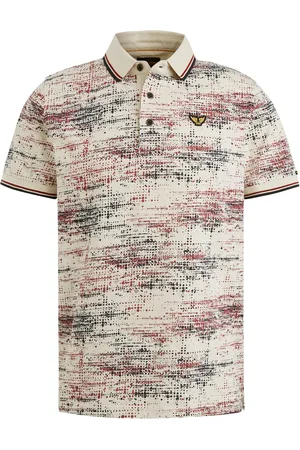 PME Legend™ De polo is een casual heren polo met opstaande polokraag, regular pasvorm en korte mouwen
