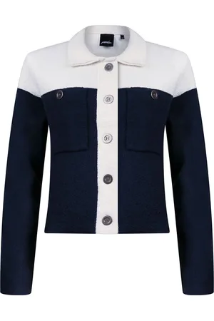 Poools De vest van is een stijlvol vest met een cropped fit en lange mouwen