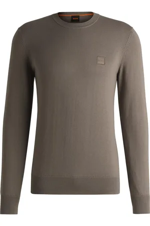 HUGO BOSS De Trui Kanovano van , een heren trui, biedt een casual stijl met een ronde hals en ribgebreide mouwboorden