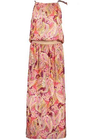 Geisha De Jurk Halter Paisley van is een bohemian jurk met een kleurrijk paisley patroon