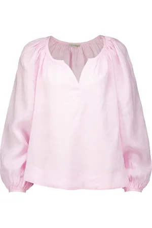 JcSophie De blouse van is een elegante dames top lange mouw met een losse pasvorm en effen patroon