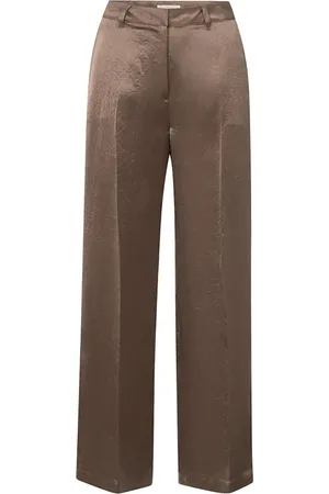YAYA De satijnen wide leg broek van bieden een stijlvolle en verfijnde uitstraling