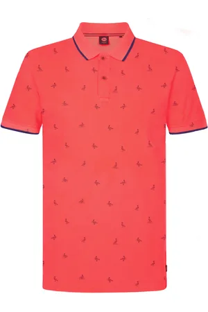 Petrol Industries De Polo van is een casual heren polo met een all-over patroon