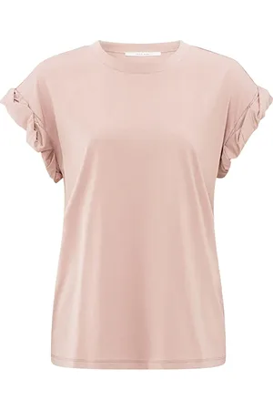 YAYA Het T-shirt with roll-up van is een casual top met korte mouw en een ronde halslijn