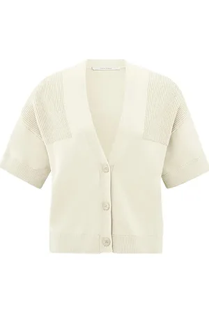 YAYA Dit is een casual vest met korte mouwen en knoopsluiting