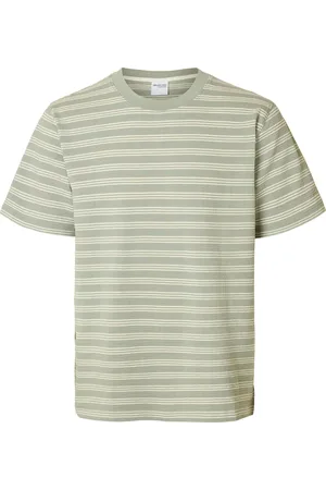 SELECTED T-shirt Eli Seersucker van is een stijlvol heren T-shirt met een subtiel gestreept patroon