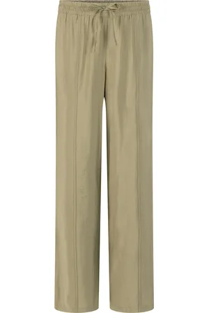 ZOSO Broek Chloe van is een casual dames lange broek met een elastische taille voor ultiem comfort