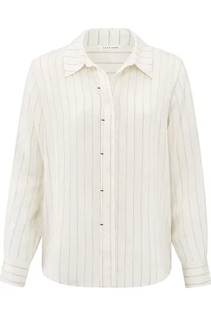 YAYA Striped shirt with tack detail