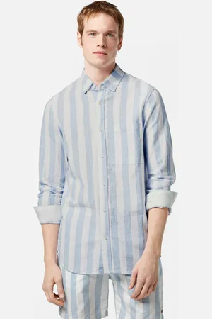 Scotch&Soda Het Overhemd Striped van is een casual heren overhemd met lange mouwen en een opvallend streep patroon